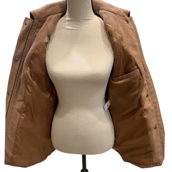 Anthropologie Avec Les Filles Lined Wool Blend Coat Toffee Size XS With pockets - Picture 7 of 12